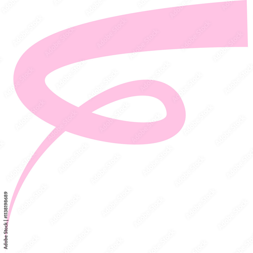 Pink Ribbon Shape for Decorations and Abstract Design Pink Ribbon Shape for Decorations and Abstract Design