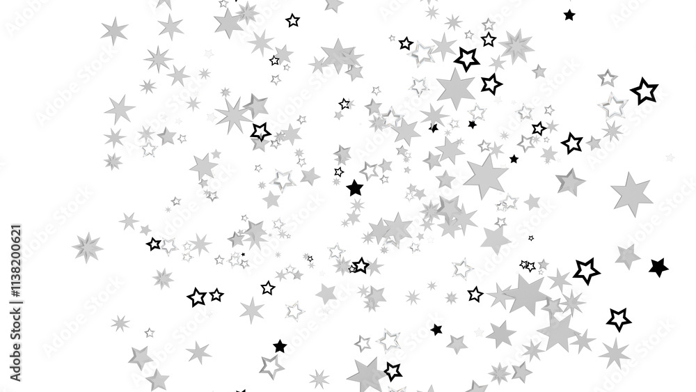 Abstract illustration with many stars in a dark background. Abstract illustration with many stars in a dark background.