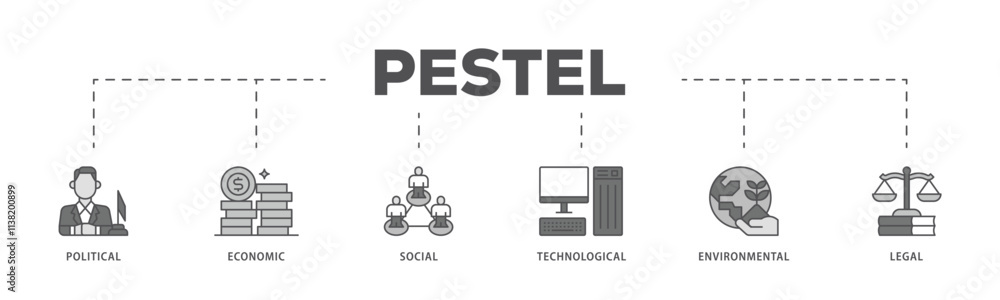 Pestel infographic icon flow process which consists of governance, finance, network, automation, ecology, law statement icon live stroke and easy to edit . Pestel infographic icon flow process which consists of governance, finance, network, automation, ecology, law statement icon live stroke and easy to edit .