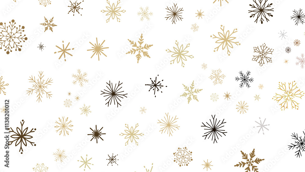 new year pattern. Christmas theme, golden openwork shiny snowflakes, star, 3D rendering. new year pattern. Christmas theme, golden openwork shiny snowflakes, star, 3D rendering.
