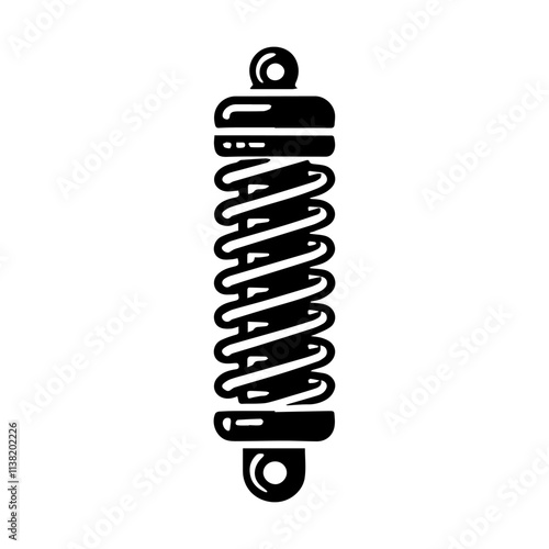 Simple Vector Icon of a Suspension – Logo Design Illustration