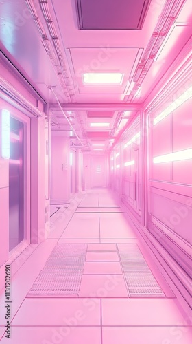 A sci-fi setting featuring vibrant anime niji wallpaper, creating a futuristic atmosphere. generative ai. anime wallpaper. Ultra realistic. Photorealistic