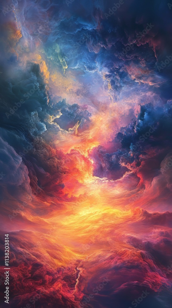 Abstract fantasy background of colourful sky. anime wallpaper. Ultra realistic. Photorealistic Abstract fantasy background of colourful sky. anime wallpaper. Ultra realistic. Photorealistic
