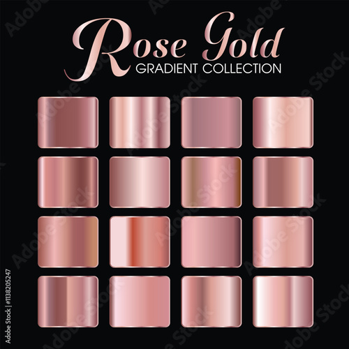 Rose gold gradient collection set