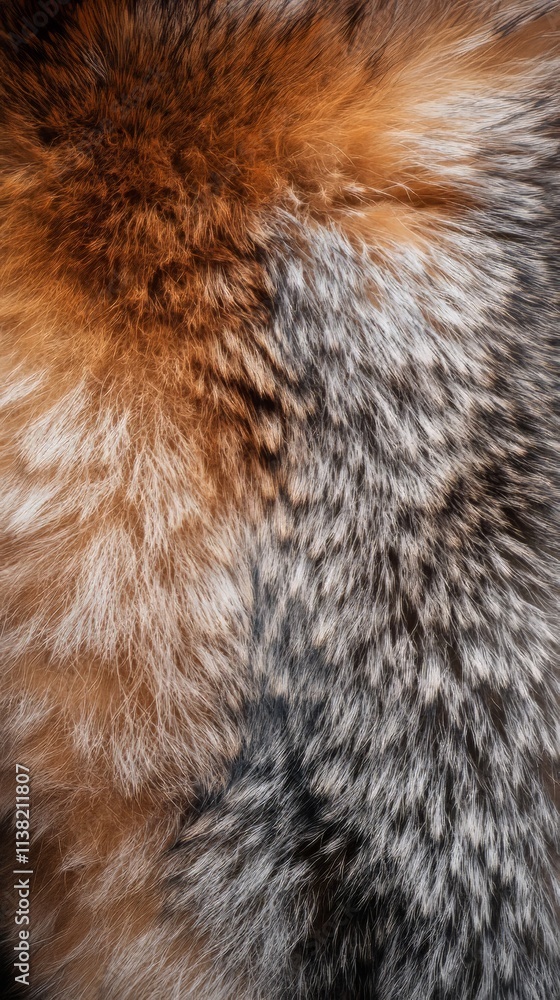 Red brown grey wolf, fox, bear fur natural, animal wildlife concept and style for background, textures and wallpaper.