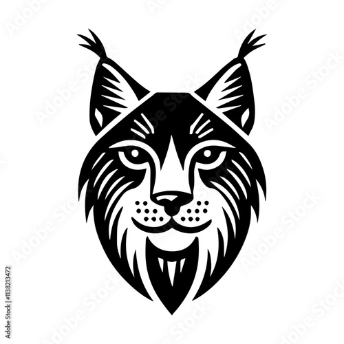 Wallpaper Mural Simple Vector Icon of a Balkan Lynx head – Logo Design Illustration Torontodigital.ca