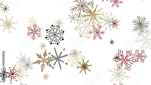 Christmas Card - Snowflakes Of Paper In Frame