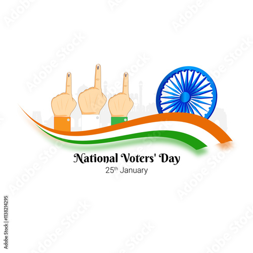 Vector illustration of National Voters' Day social media template