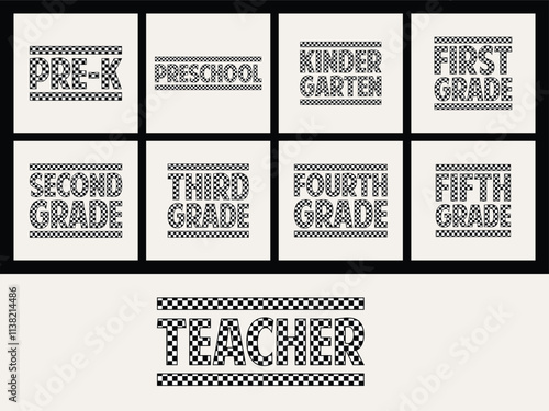 Checkered back to school t shirt design