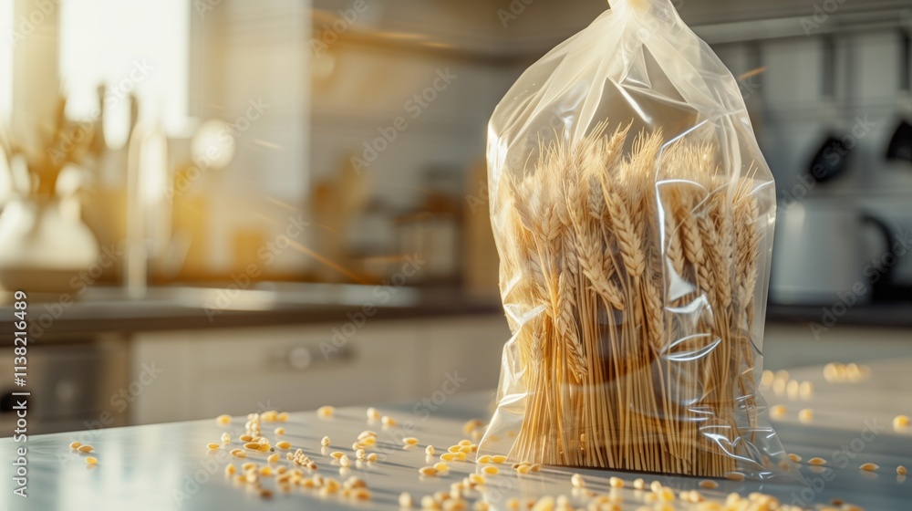 Obraz premium Clear Plastic Bag with Barley