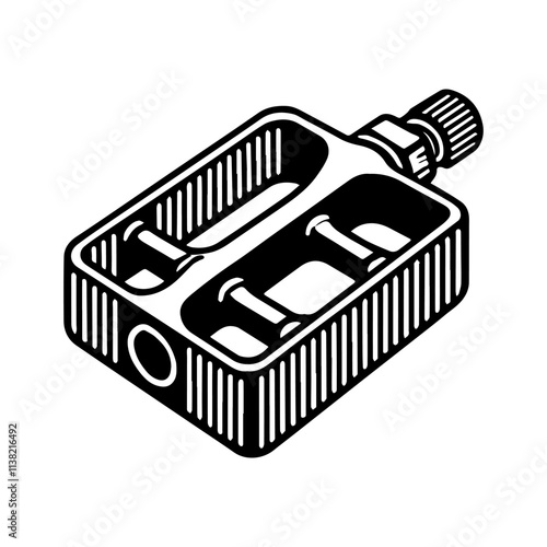 Simple Vector Icon of a bicycle pedals – Logo Design Illustration