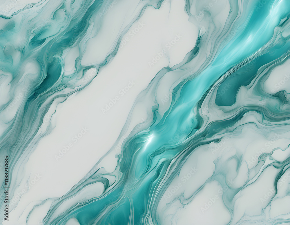 Obraz premium Transparent turquoise marble background