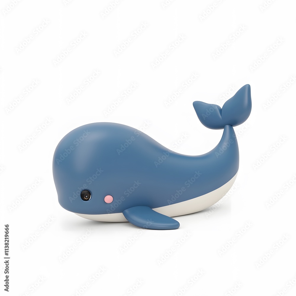 Adorable Cartoon Dolphin Clipart - Cute 2D Sea Animal Illustration

