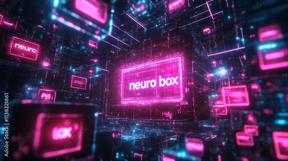 Cyber box with the text Cyber box with the text