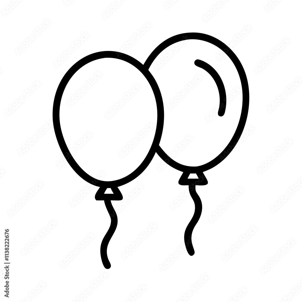 black and blue balloons icon, cyber monday line art, cyber icon - simple black line art icon of black and blue balloons, for cyber monday celebrations. cyber vector art. black and blue balloons icon, cyber monday line art, cyber icon - simple black line art icon of black and blue balloons, for cyber monday celebrations. cyber vector art.