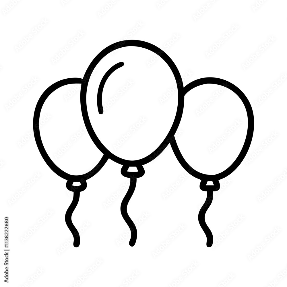 black and blue balloons icon, cyber monday line art, cyber icon - simple black line art icon of black and blue balloons, for cyber monday celebrations. cyber vector art. black and blue balloons icon, cyber monday line art, cyber icon - simple black line art icon of black and blue balloons, for cyber monday celebrations. cyber vector art.