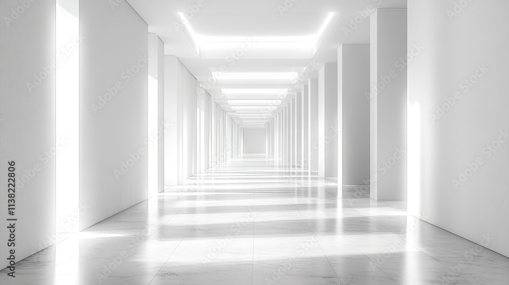 A White Minimalist Hallway: Modern Luxury Suite A White Minimalist Hallway: Modern Luxury Suite