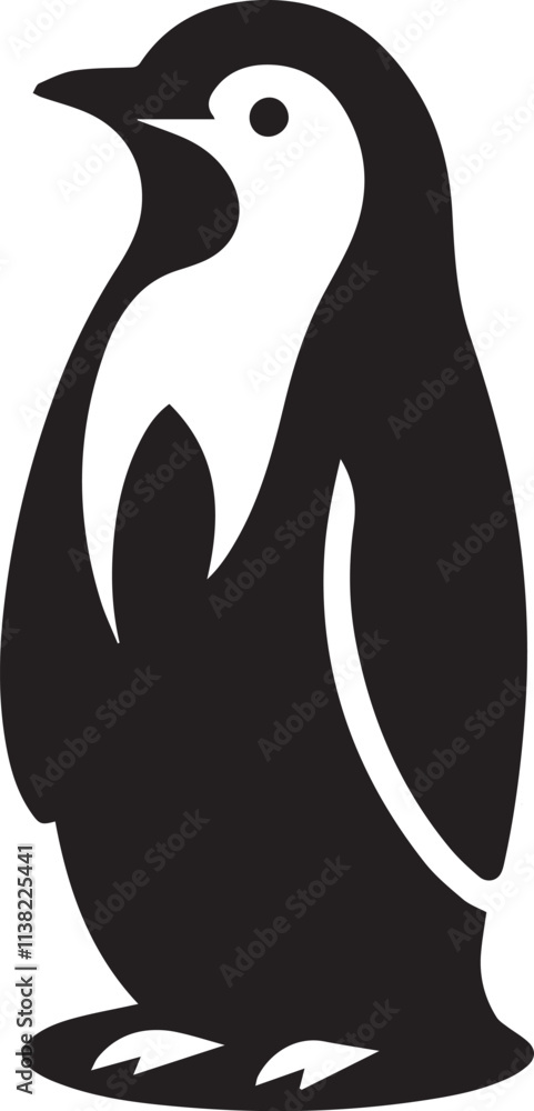 Vector image of the penguin silhouette. Penguin black silhouette vector logo. Penguin icon. Penguin and ice. Penguin black silhouette vector, icon on a white background EPS File Vector image of the penguin silhouette. Penguin black silhouette vector logo. Penguin icon. Penguin and ice. Penguin black silhouette vector, icon on a white background EPS File
