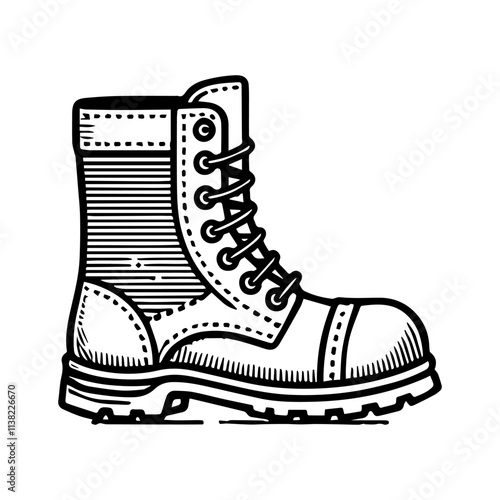 Wallpaper Mural Simple Vector Icon of a  fire fighting boots – Logo Design Illustration Torontodigital.ca