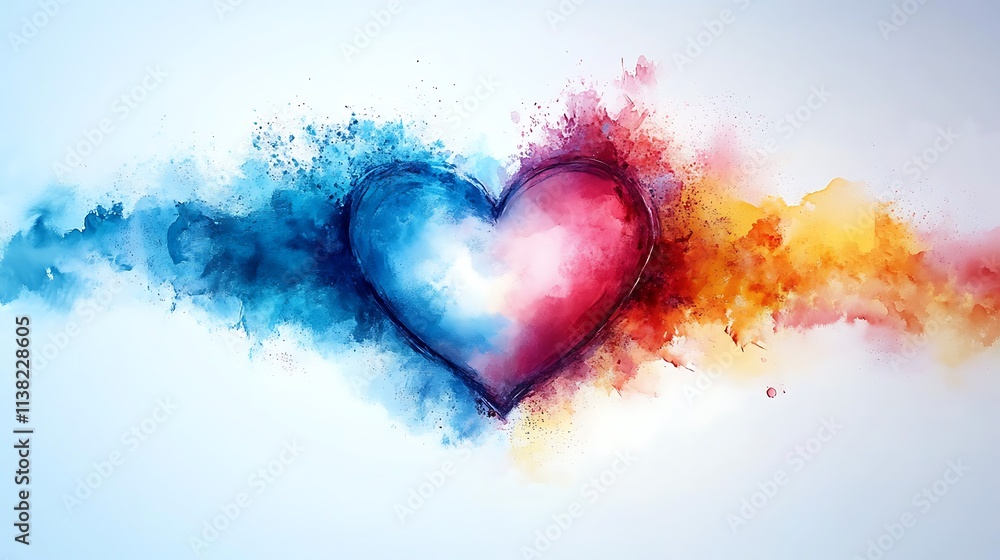 One vividly bright heart, outlined crisply against a flawless white plane. The vibrant tones may transition subtly across its surface, adding richness and interest. Its smooth shape and balanced One vividly bright heart, outlined crisply against a flawless white plane. The vibrant tones may transition subtly across its surface, adding richness and interest. Its smooth shape and balanced