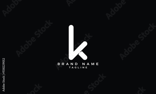 LK, KL, Abstract initial monogram letter alphabet logo design