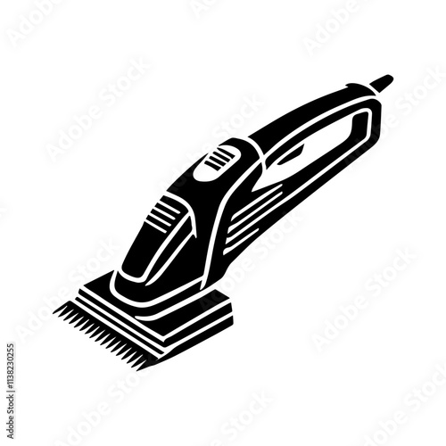 Simple Vector Icon of a Trimmers – Logo Design Illustration