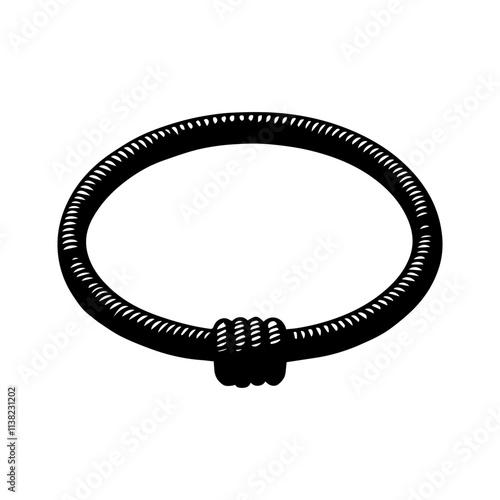 Simple Vector Icon of a Hair ties – Logo Design Illustration