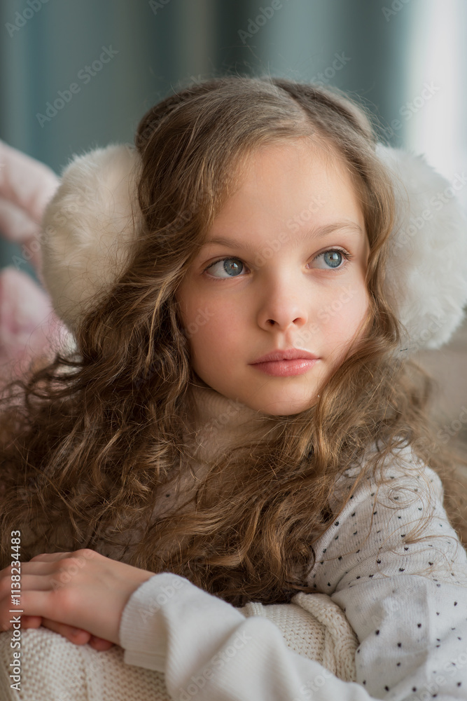 Cute little girl in winter clothes plays with toys and decorates Christmas tree. Christmas and New year concept. Holiday home decoration. Selective focus, close up. Cute little girl in winter clothes plays with toys and decorates Christmas tree. Christmas and New year concept. Holiday home decoration. Selective focus, close up.