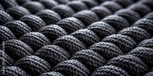 Dark Gray Knitted Fabric Texture Close Up Detail