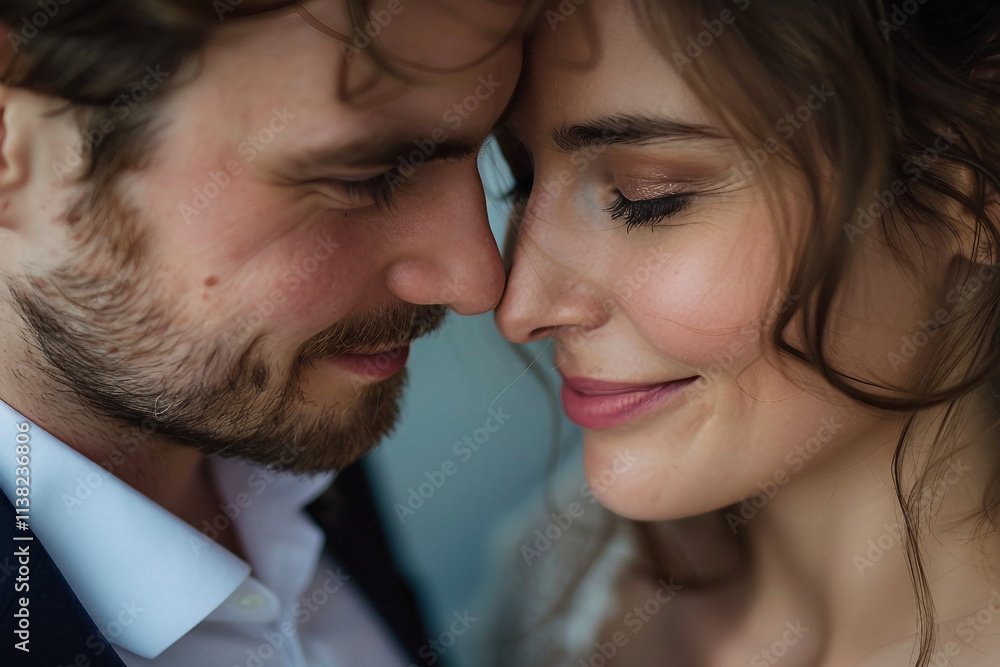 Romantic Wedding Day Portrait of Loving Couple Embracing Floral Bouquets decorated place church, Generative AI Romantic Wedding Day Portrait of Loving Couple Embracing Floral Bouquets decorated place church, Generative AI
