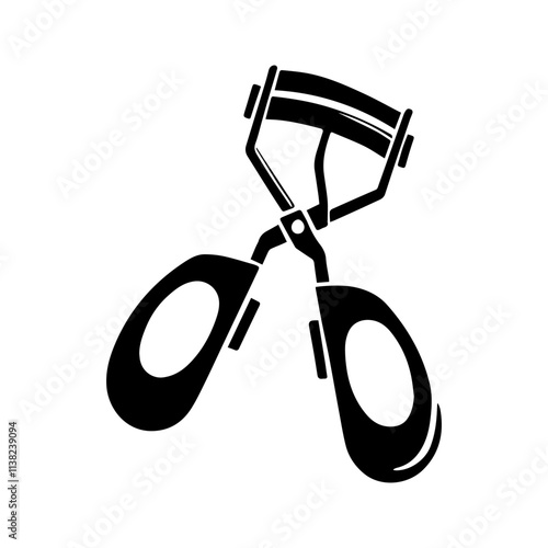 Simple Vector Icon of a Eyelash Curlers – Logo Design Illustration