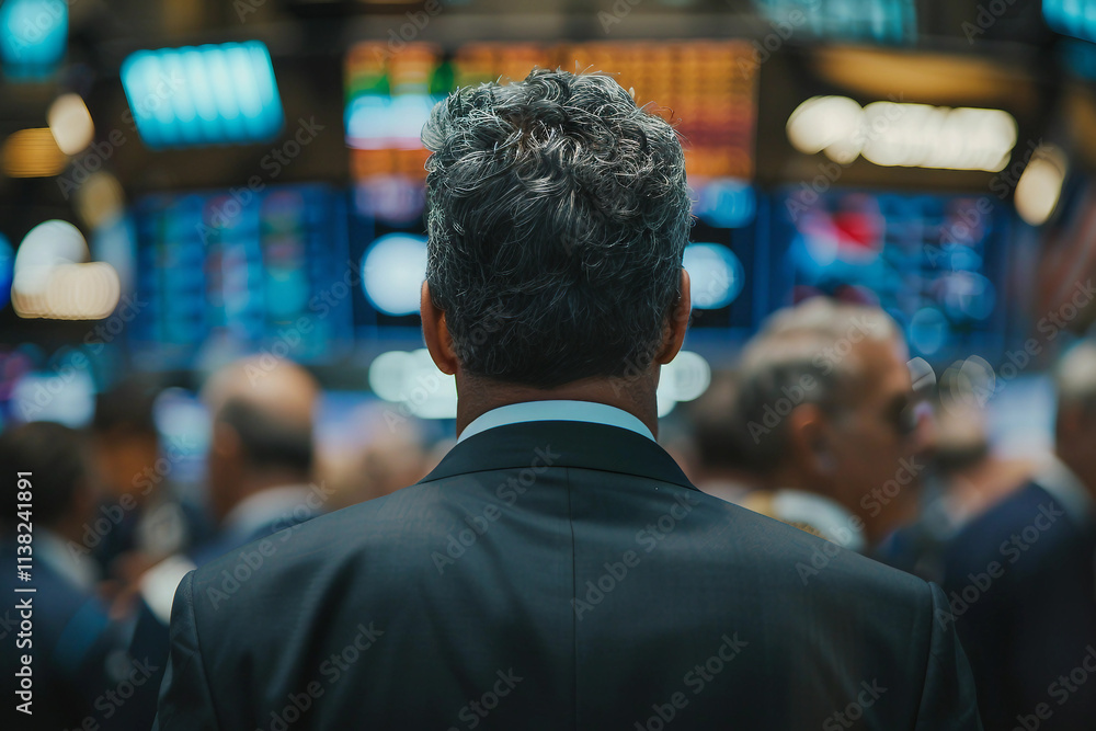 Confident professional banker in a suit standing outdoors in a business environment - Generative AI Confident professional banker in a suit standing outdoors in a business environment - Generative AI