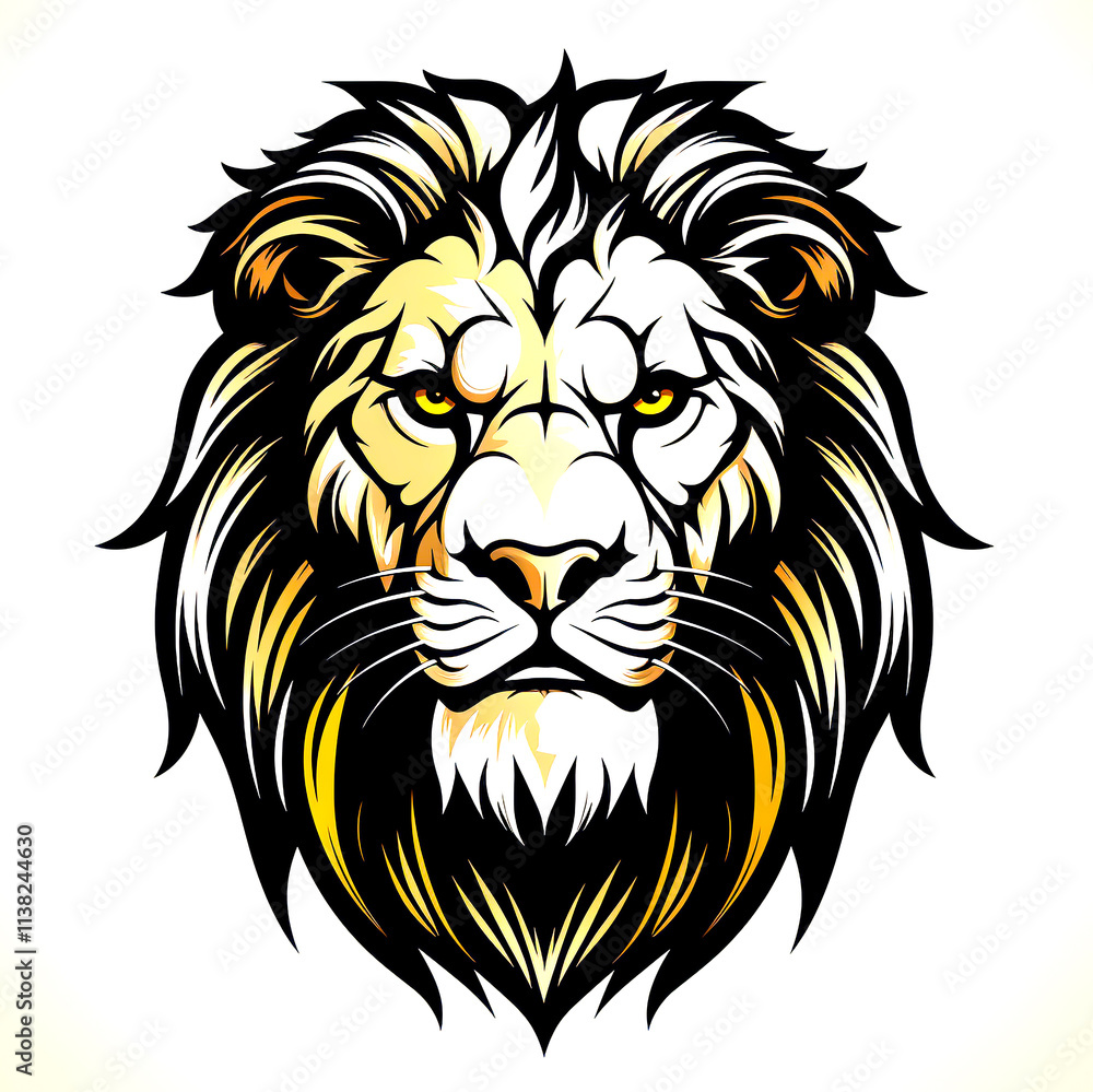 Lion logo for black and white design Lion logo for black and white design