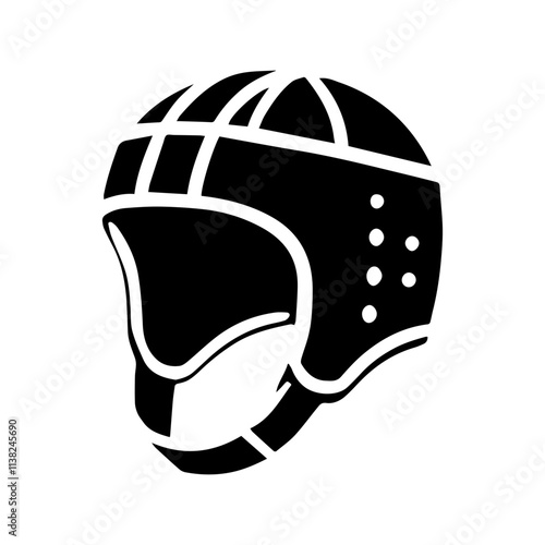 Simple Vector Icon of a Headgear rugby – Logo Design Illustration