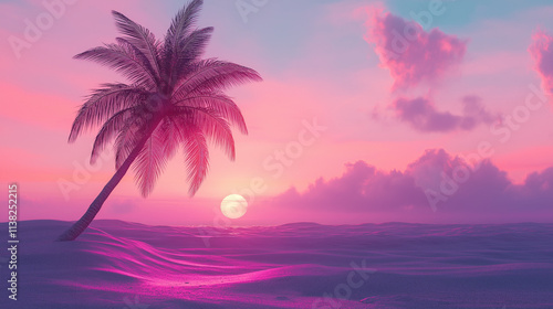   tropical tree on the bank of beach