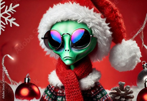 Alien in Santa Hat: Sci-Fi Christmas
