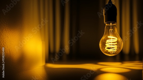 light bulb on a dark background