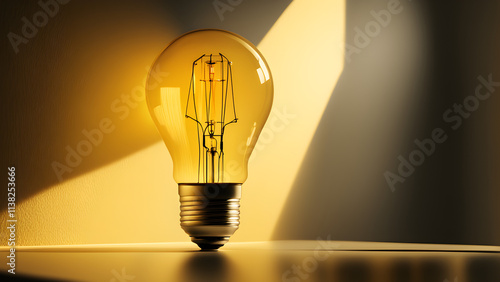 light bulb on a dark background