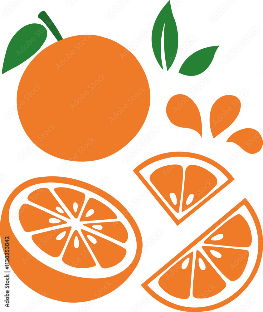 Fotografie Orange design cut file or printing