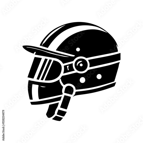 Simple Vector Icon of a horse racing helmet – Logo Design Illustration