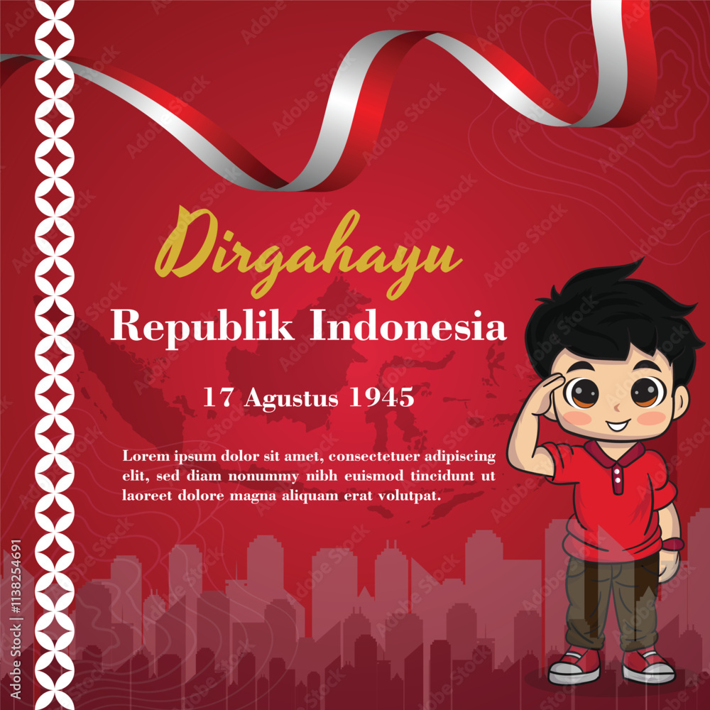 Happy Republic of Indonesia poster with Happy Republic of Indonesia poster with