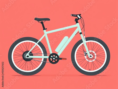 Modern electric bicycle illustration photo