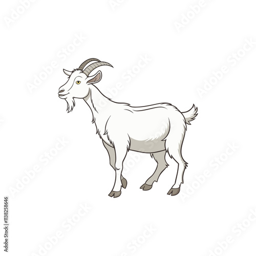 goat vector art and illustration