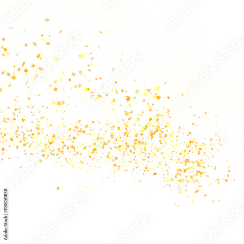 Wallpaper Mural Banner with golden stars decoration. Festive border with falling glitter dust and stars. Torontodigital.ca