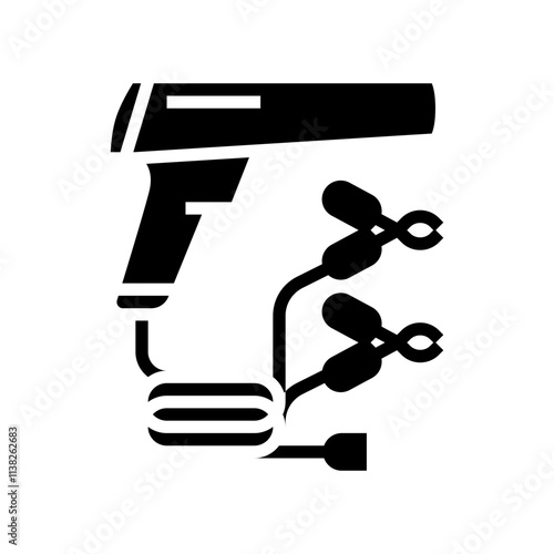 timing light car repair tool glyph icon vector. timing light car repair tool sign. isolated symbol illustration