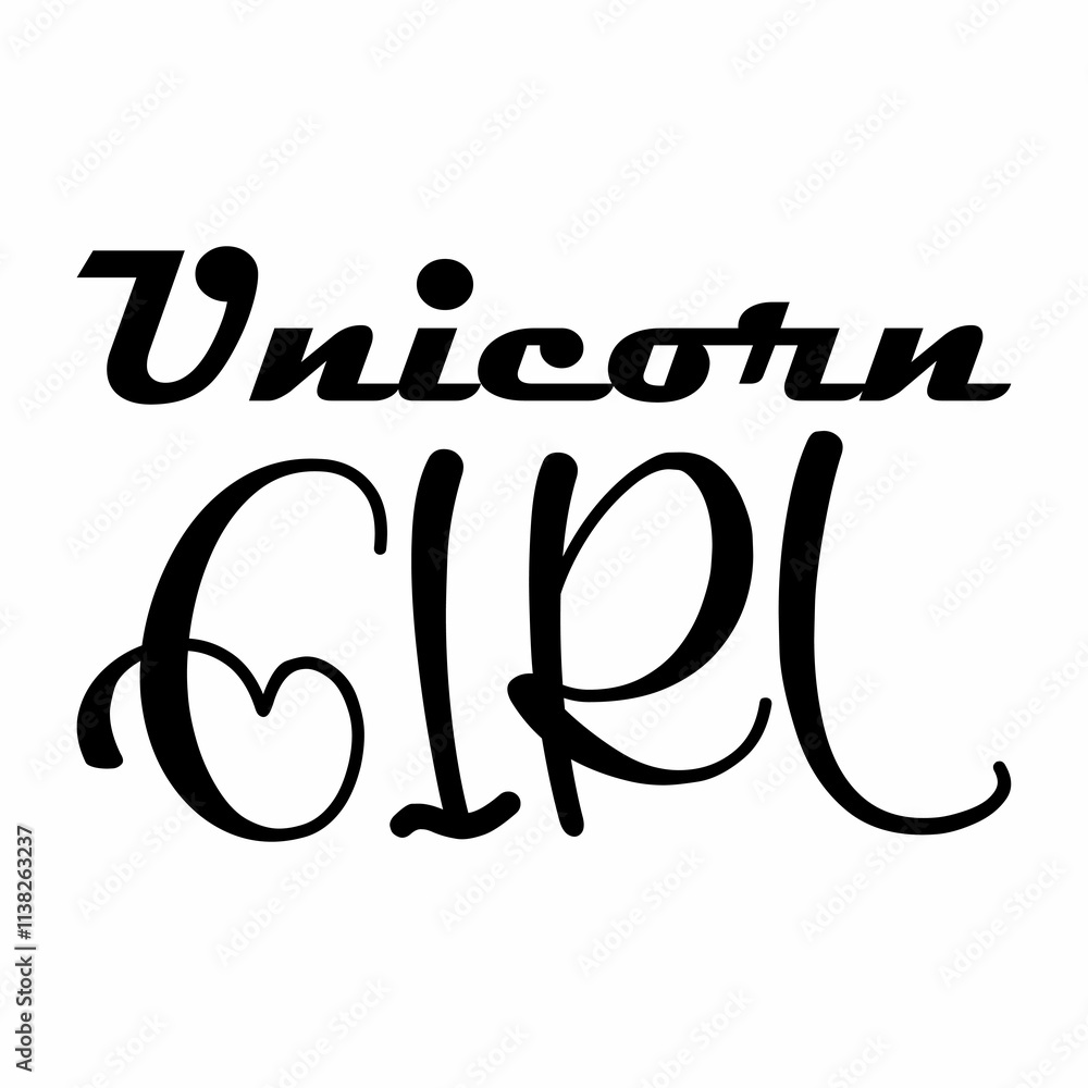 unicorn girl black letters quote unicorn girl black letters quote