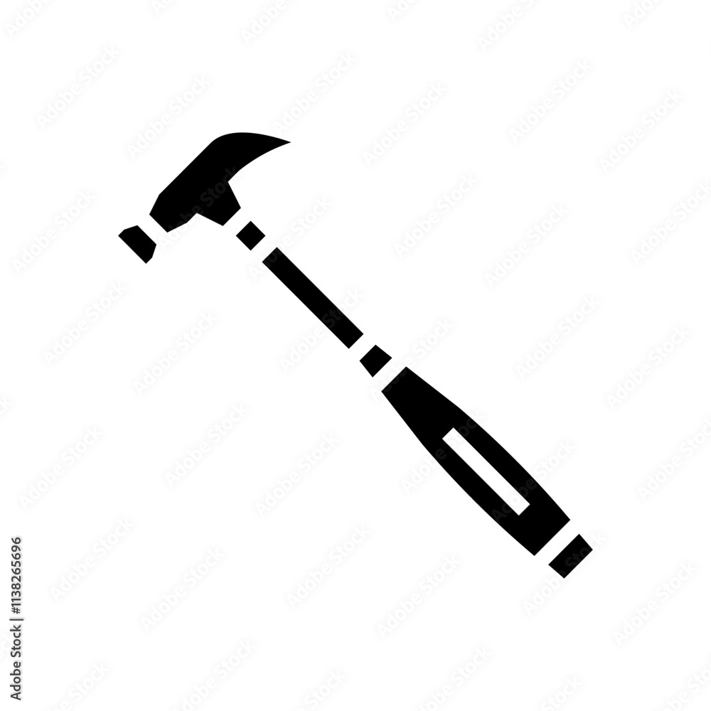 hammer car repair tool glyph icon vector. hammer car repair tool sign. isolated symbol illustration hammer car repair tool glyph icon vector. hammer car repair tool sign. isolated symbol illustration