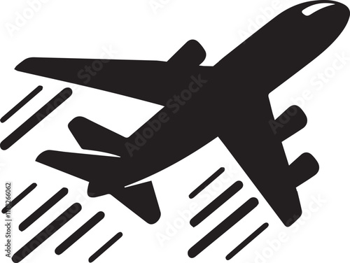 airplane silhouette vector illustration EPS File