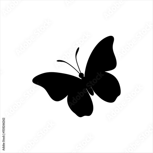 A silhouette of a butterfly gently landing on a flower highlighting its delicate nature