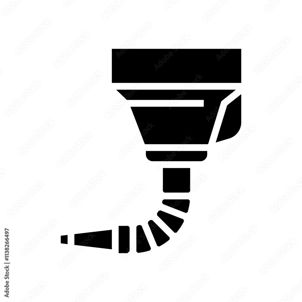 funnel car repair tool glyph icon vector. funnel car repair tool sign. isolated symbol illustration funnel car repair tool glyph icon vector. funnel car repair tool sign. isolated symbol illustration